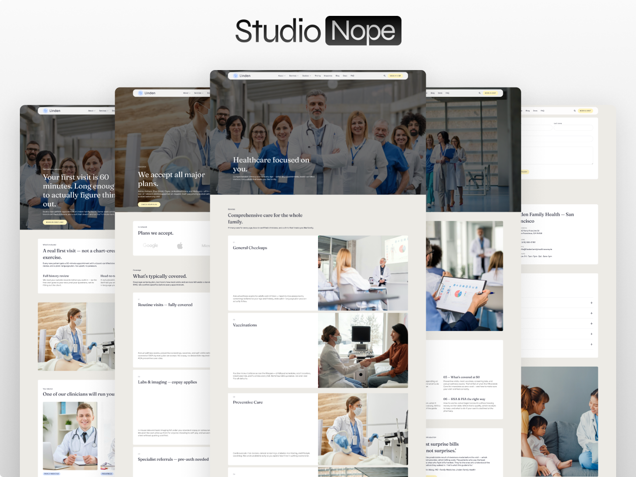 Linden Family Health HubSpot theme for family clinics and primary care