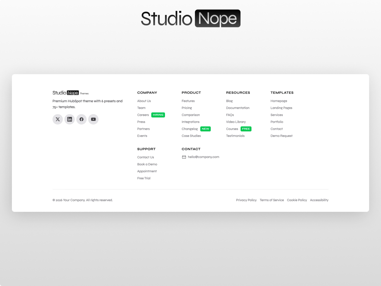Footer Pro: A Powerful HubSpot Footer Module